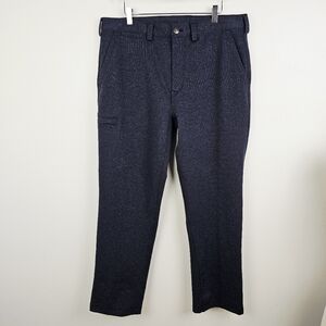 Duluth Trading Co Men's Standard Fit Incog-chinos Heather Navy Blue Pants 34x30